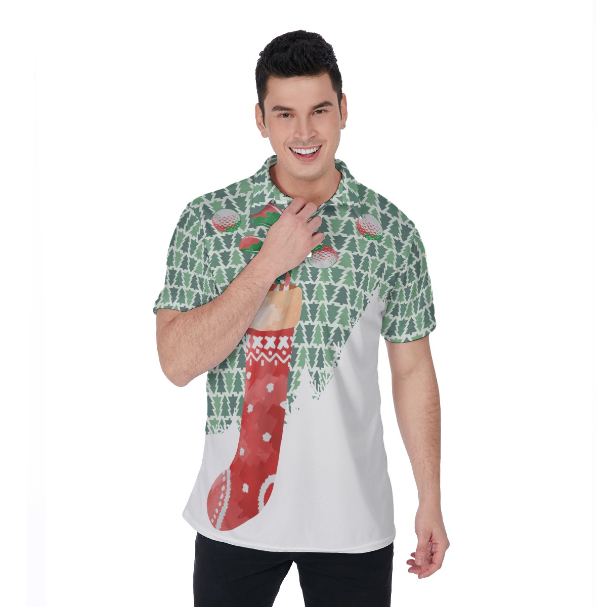 Christmas Golf Polo Shirt - variant image 1