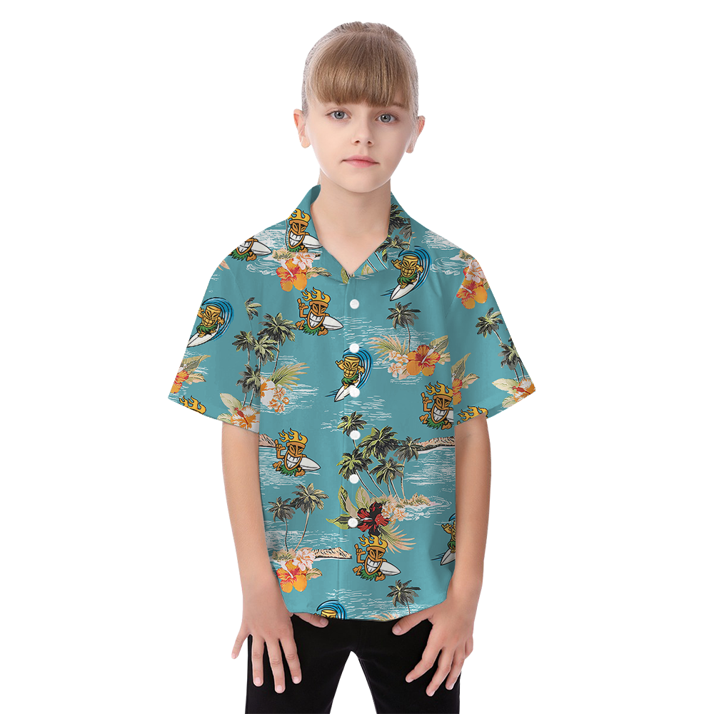 Tiki Surfing Tropical Family Matching Hawaiian Outfits