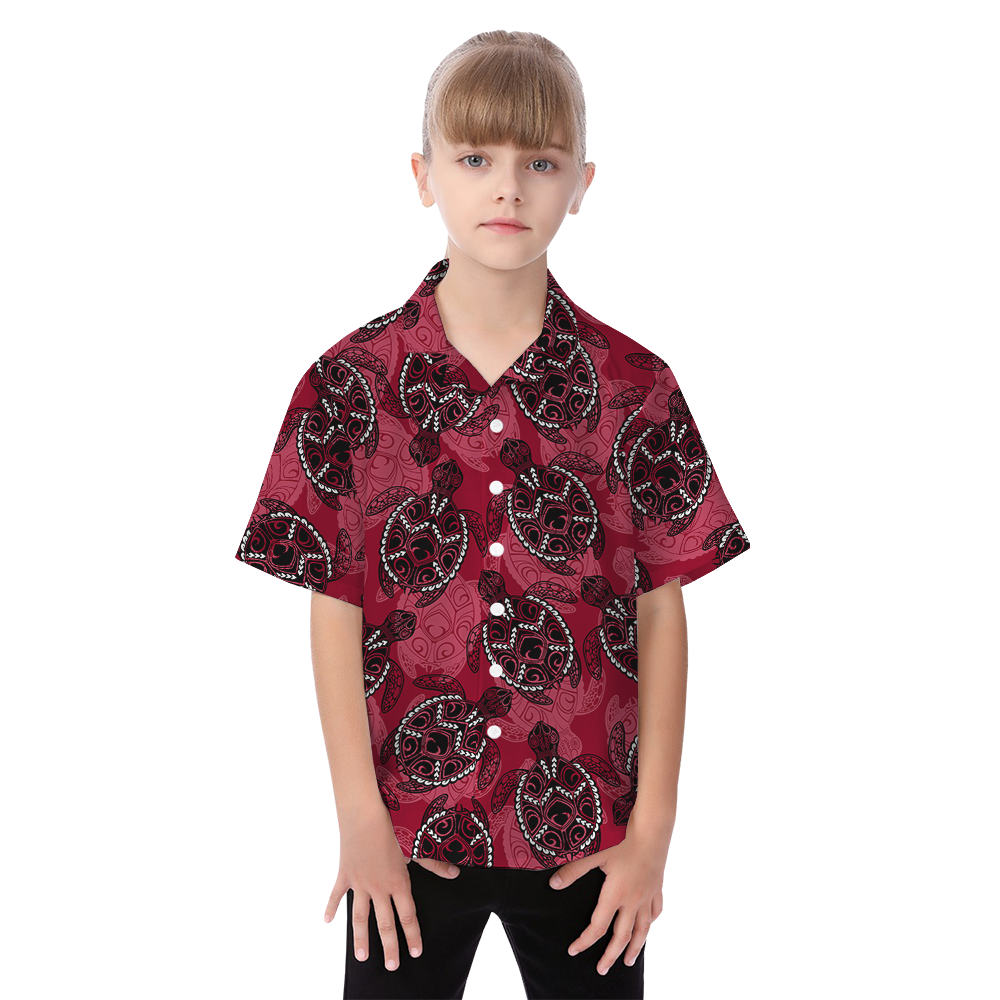 Matching Family Vintage Turtle Red Hawaiian Outfits