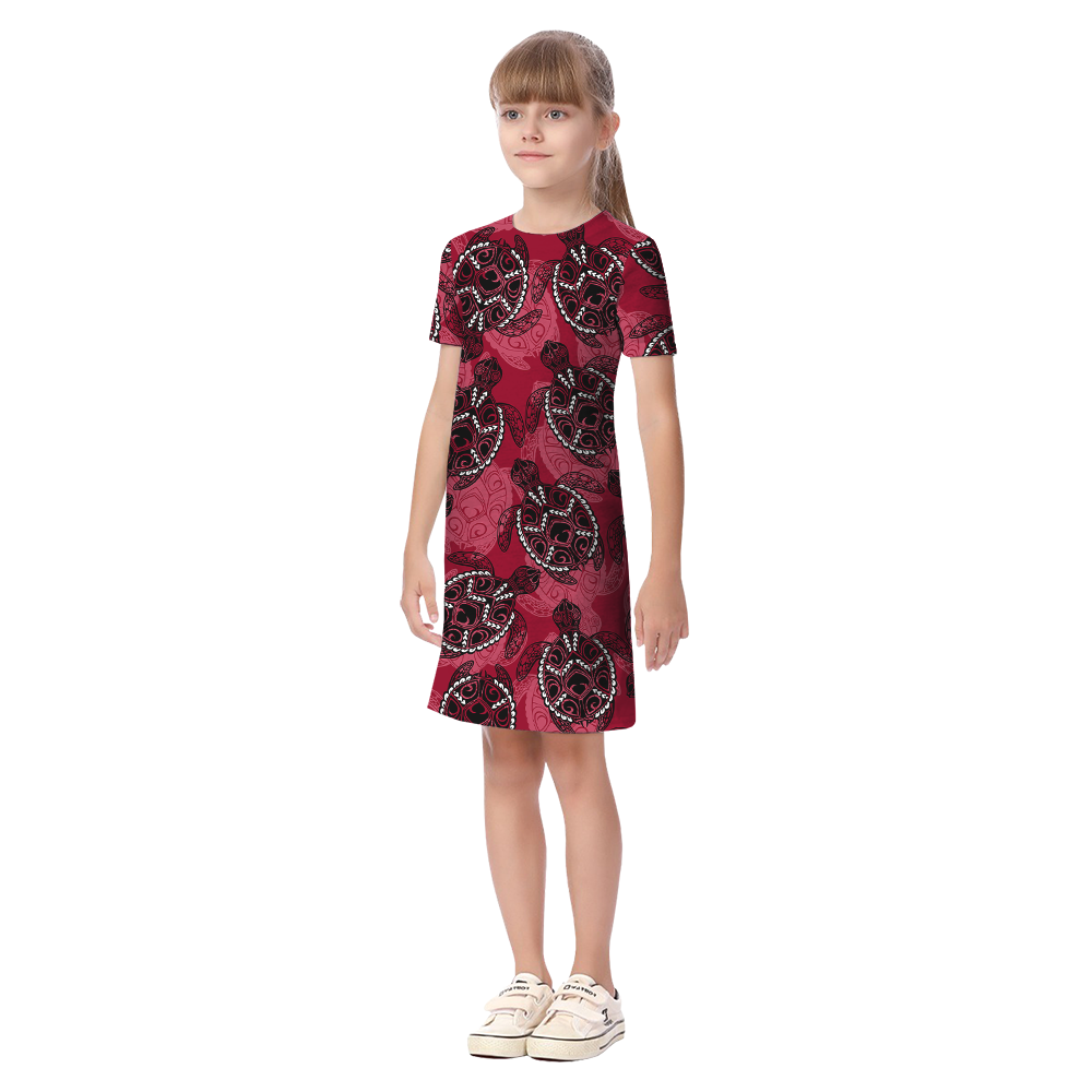 Matching Family Vintage Turtle Red Hawaiian Outfits