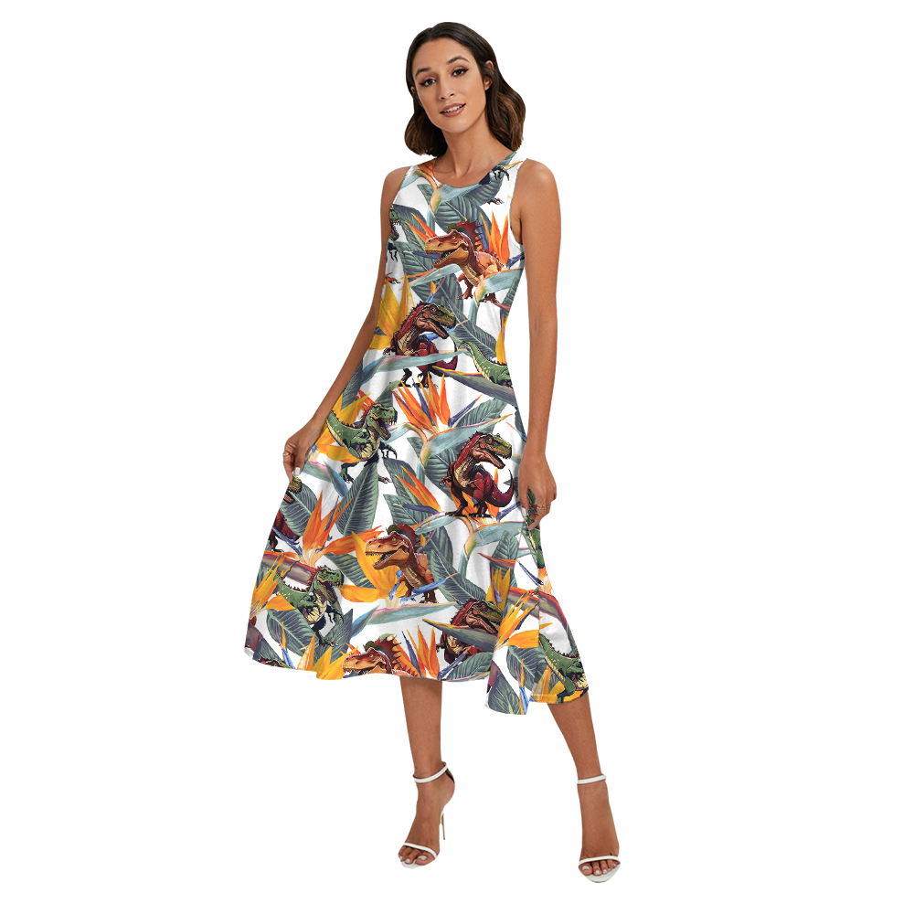 T-Rex Tropical Matching Hawaiian Outfits For Family