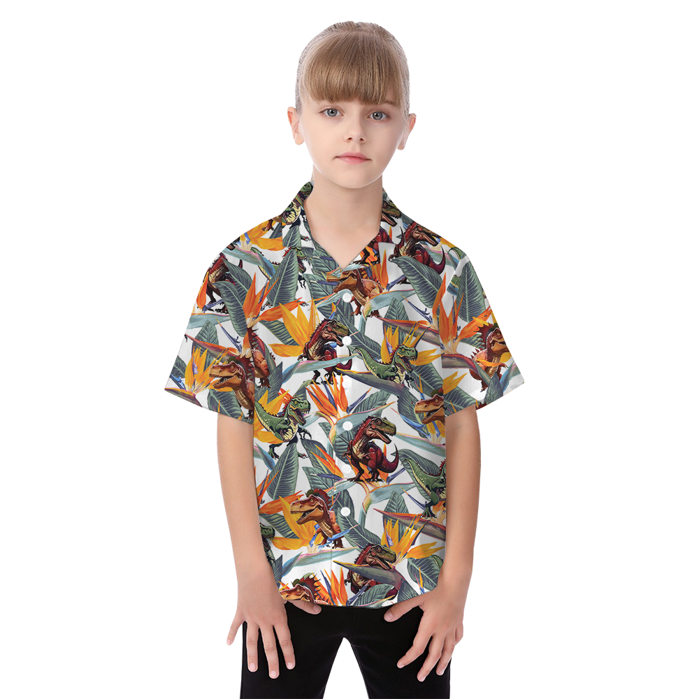 T-Rex Tropical Matching Hawaiian Outfits For Family