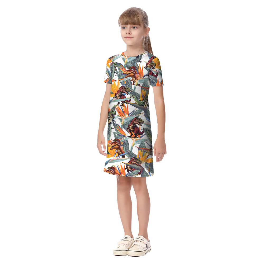 T-Rex Tropical Matching Hawaiian Outfits For Family