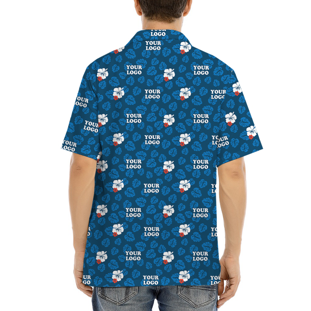 Company Uniform Custom Logo Hawaiian Shirt