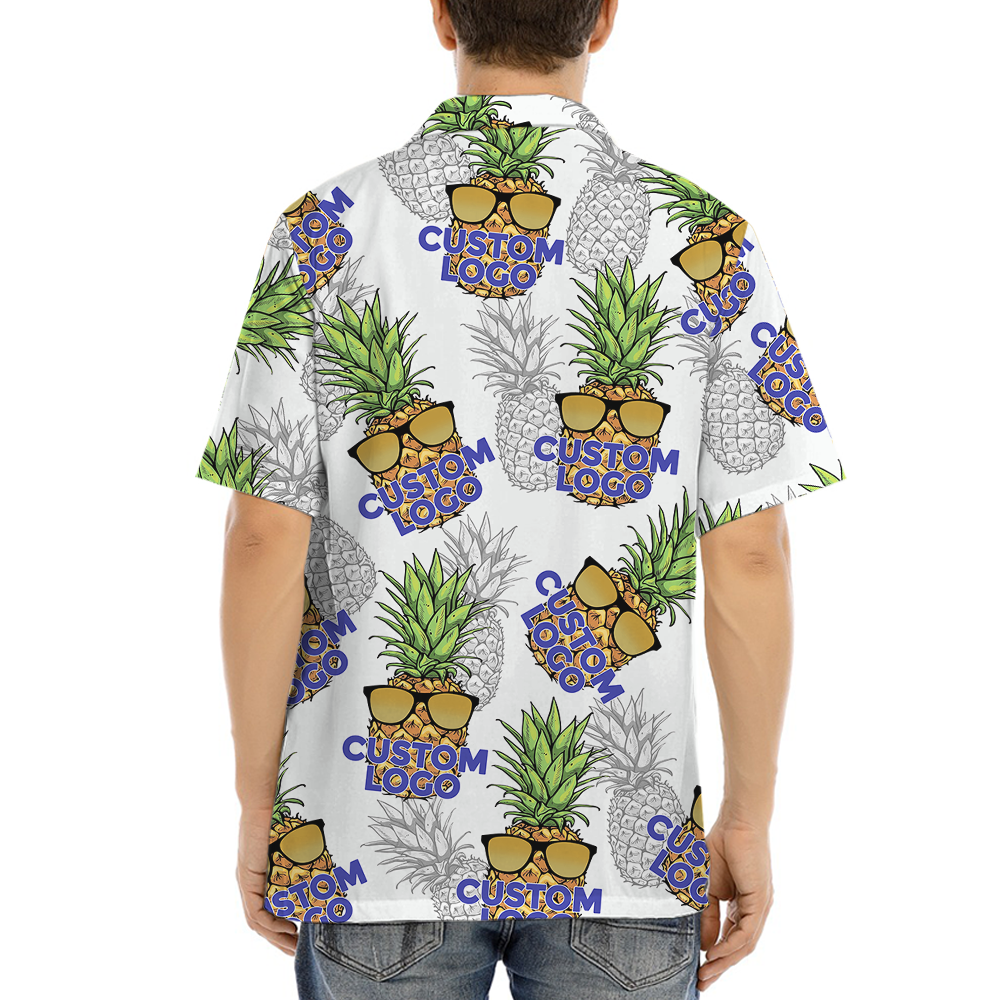 Cool Pineapple Custom Logo Hawaiian Shirt