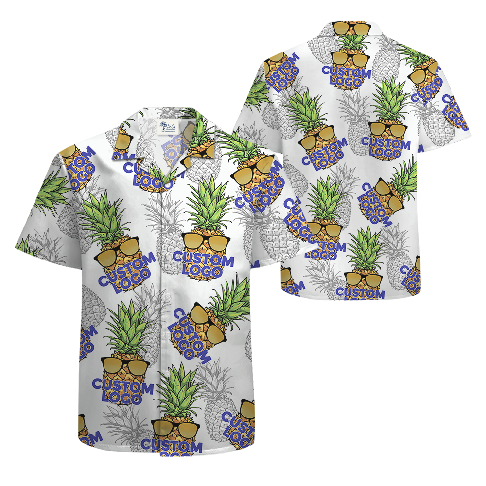 Cool Pineapple Custom Logo Hawaiian Shirt