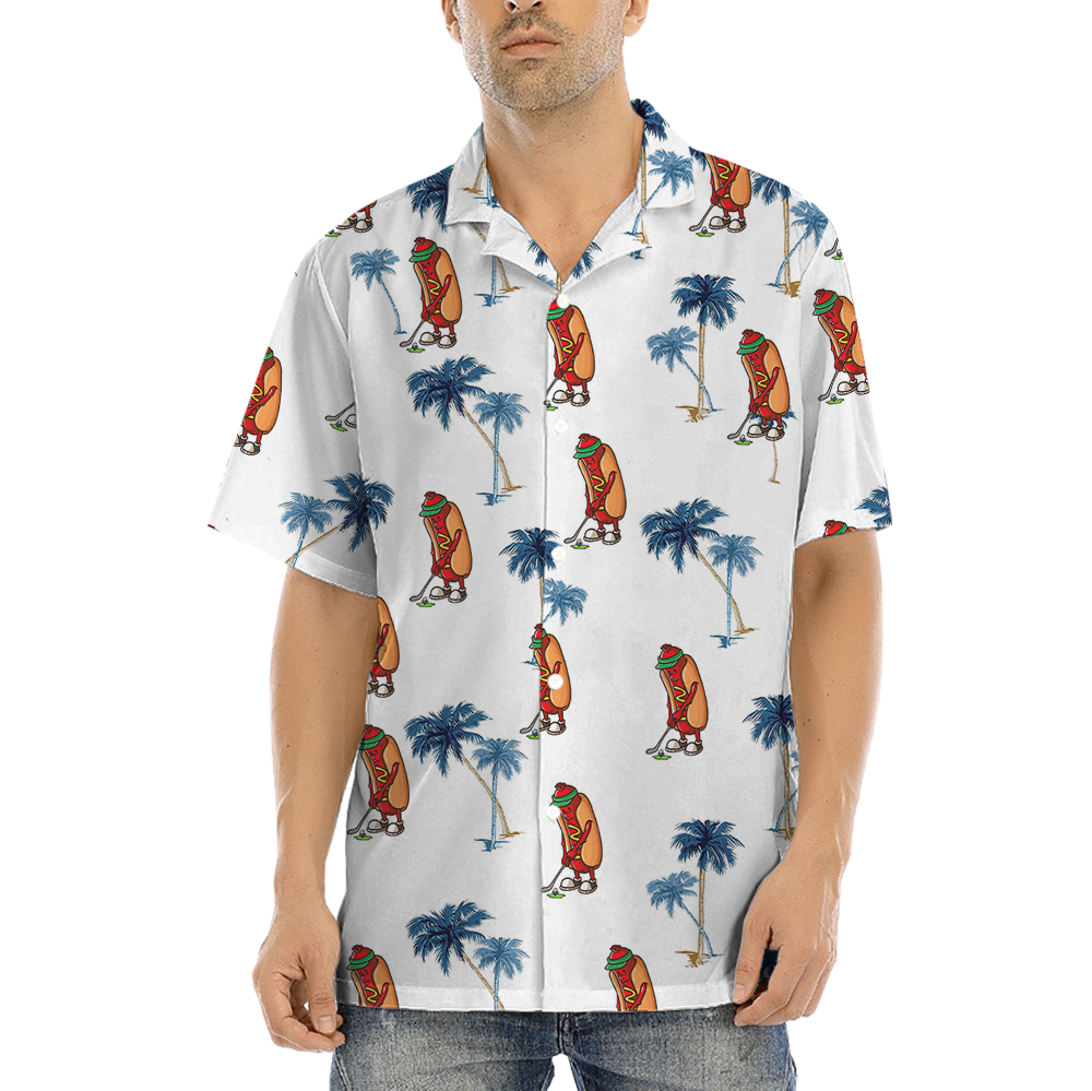 Funny Hotdog Golf Hawaiian Shirt - variant image 1