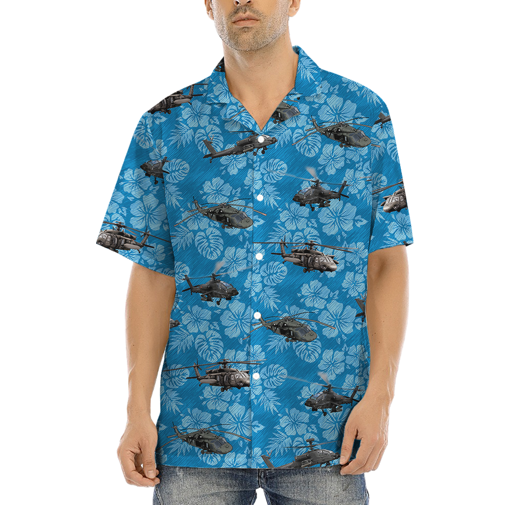 Helicopter Floral Hawaiian Shirt - variant image 1