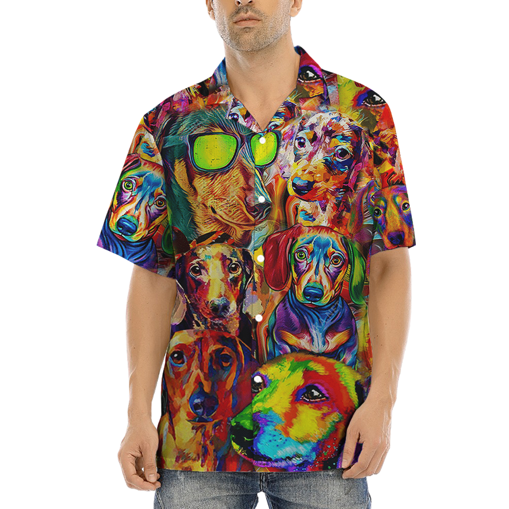 Colorful Dachshund Hawaiian Shirt - variant image 1