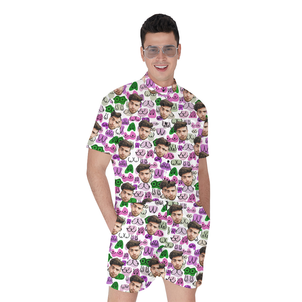 Custom Men Booty Hawaiian Romper for Men - variant image 1