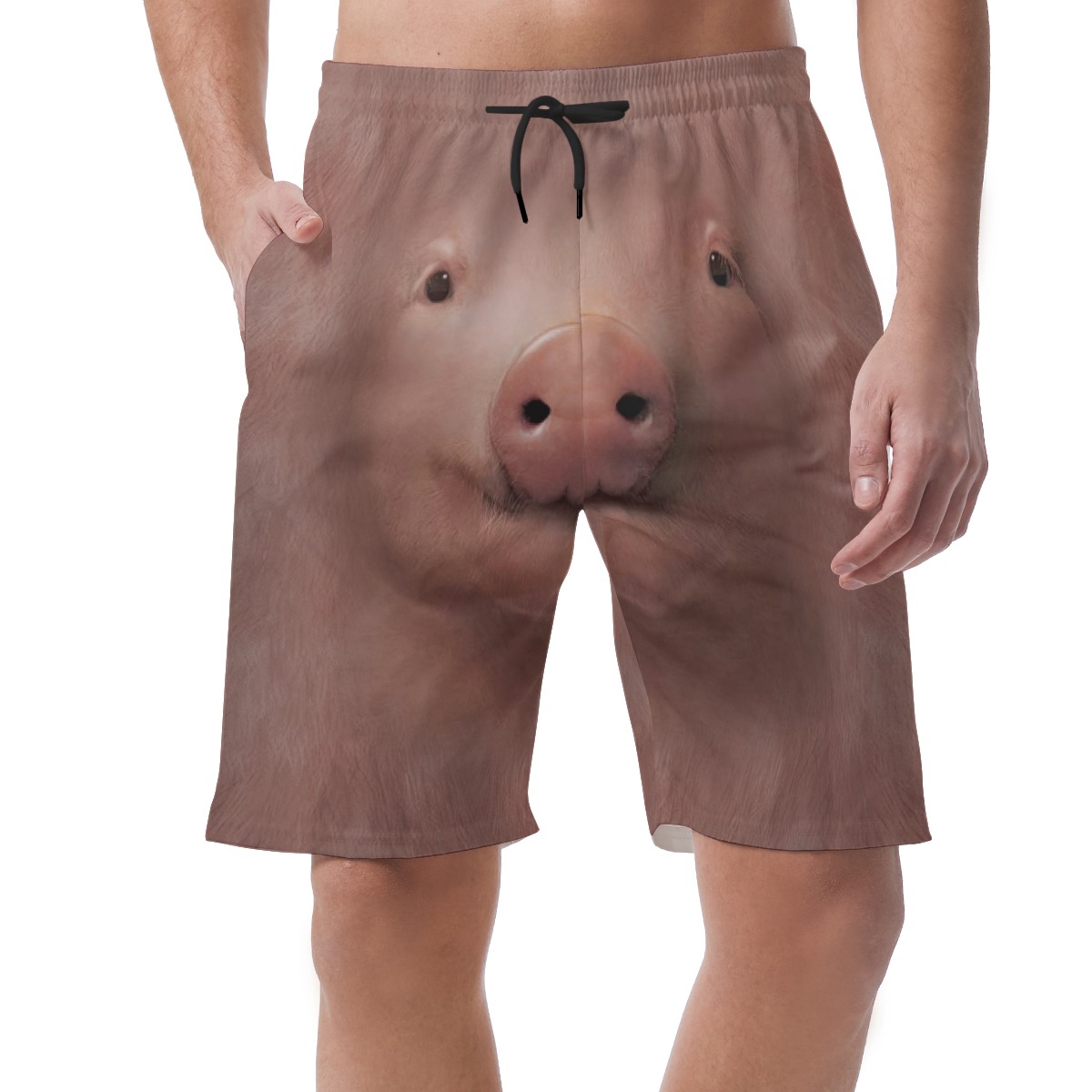 Funny Pig Hawaiian Beach Shorts - variant image 1