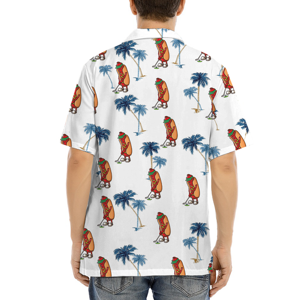 Funny Hotdog Golf Hawaiian Shirt