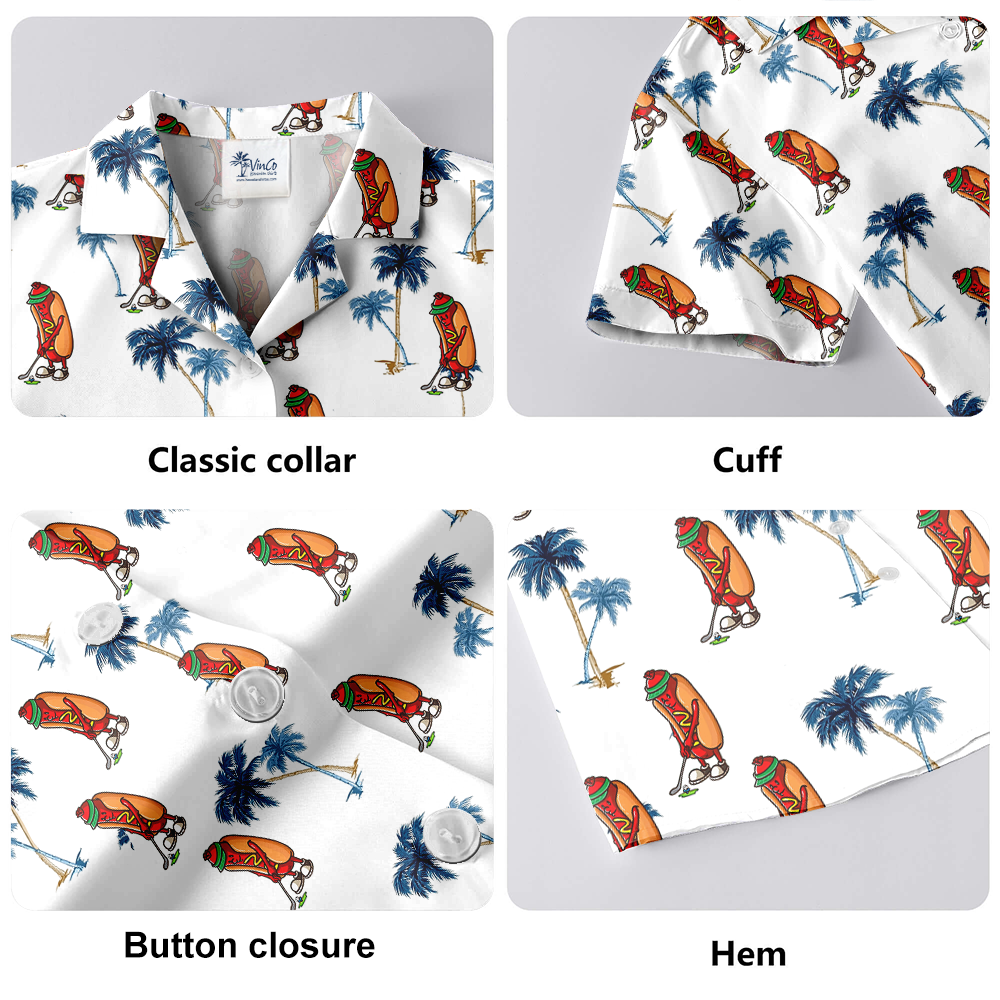 Funny Hotdog Golf Hawaiian Shirt