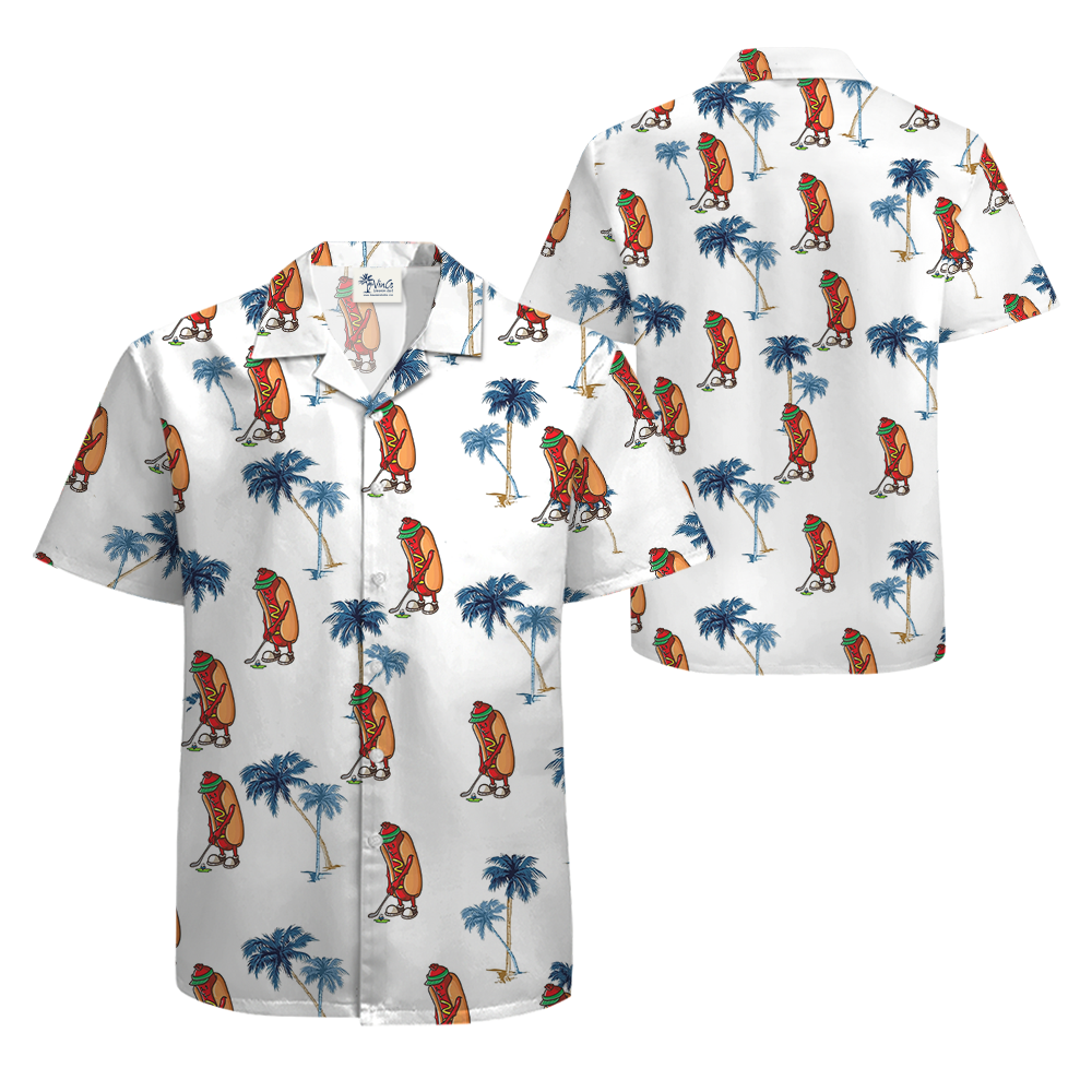Funny Hotdog Golf Hawaiian Shirt