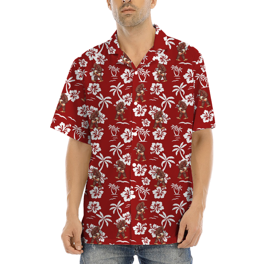Sastquatch Golf Hibiscus Hawaiian Shirt