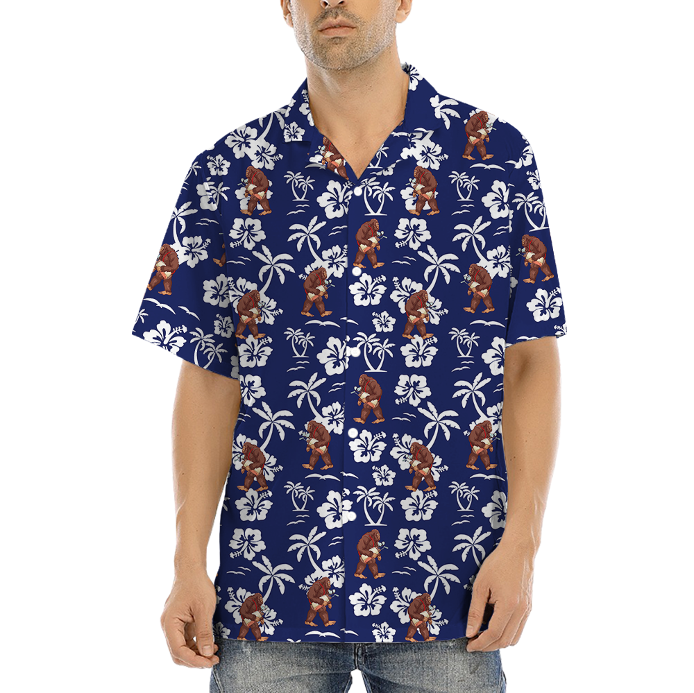 Sastquatch Golf Hibiscus Hawaiian Shirt