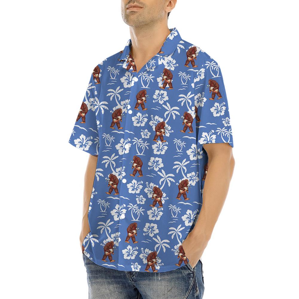 Sastquatch Golf Hibiscus Hawaiian Shirt