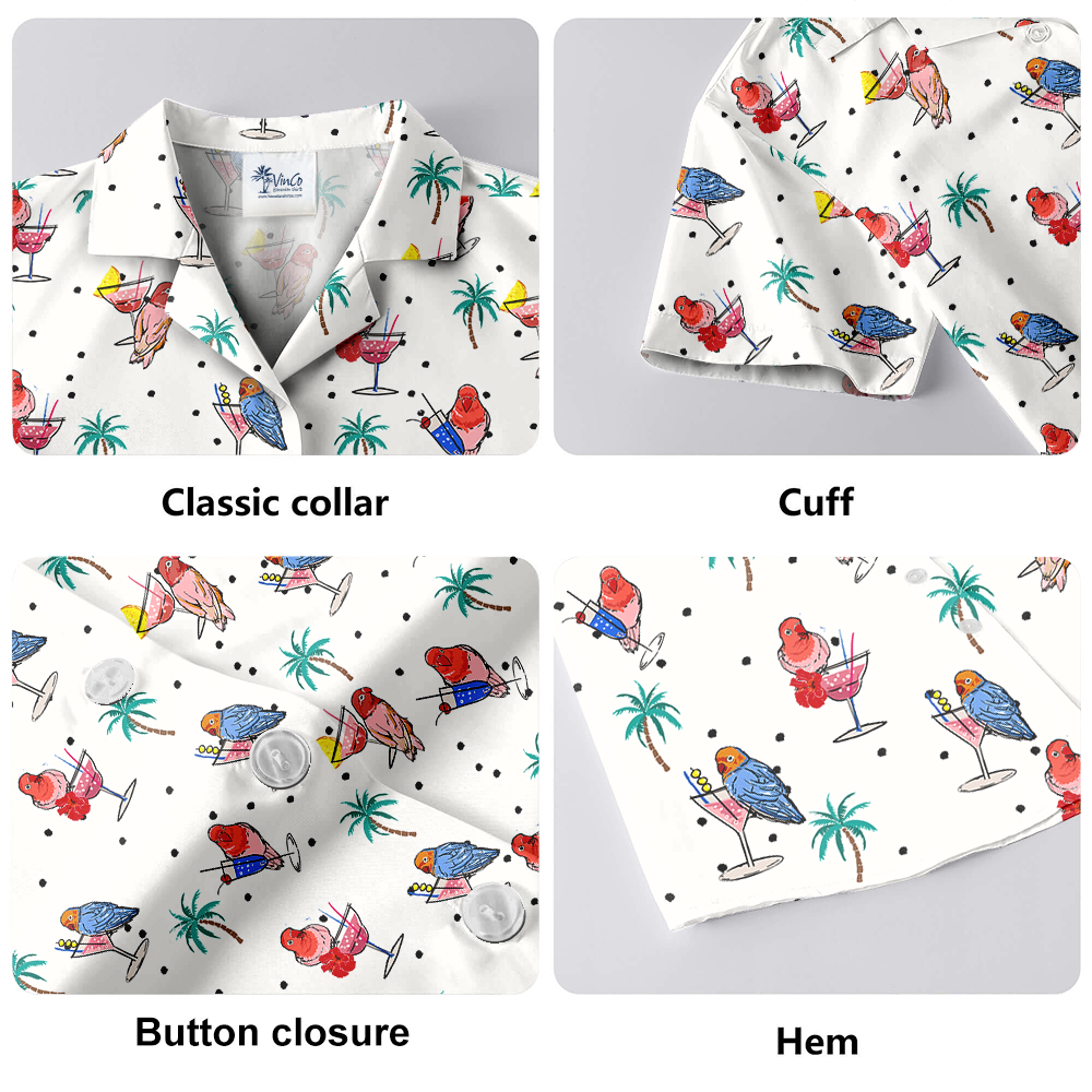 Parrot Cocktails Hawaiian Shirt