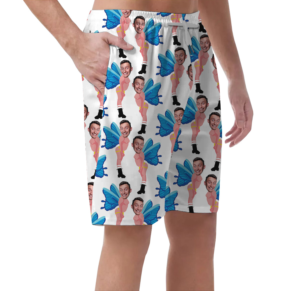 Personalized Funny Butterfly Blue Hula Short