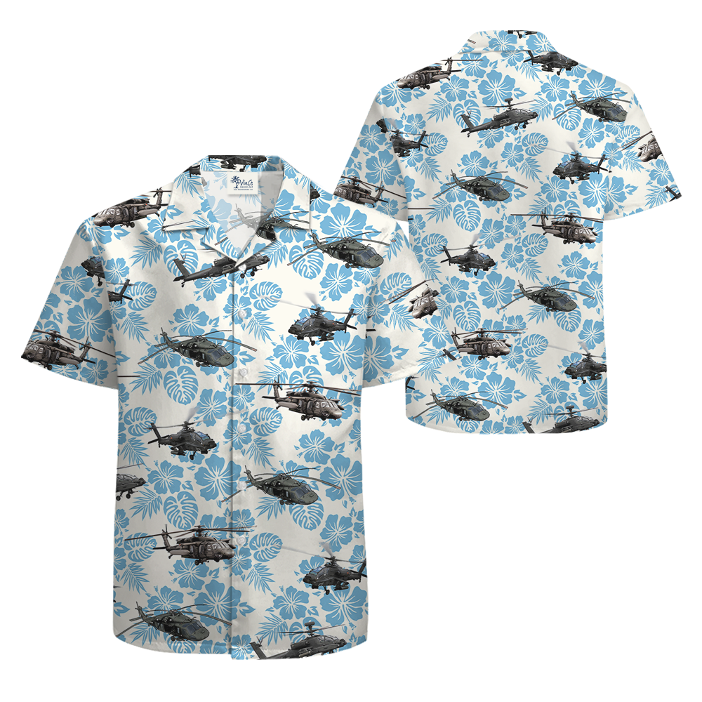 Helicopter Floral Hawaiian Shirt