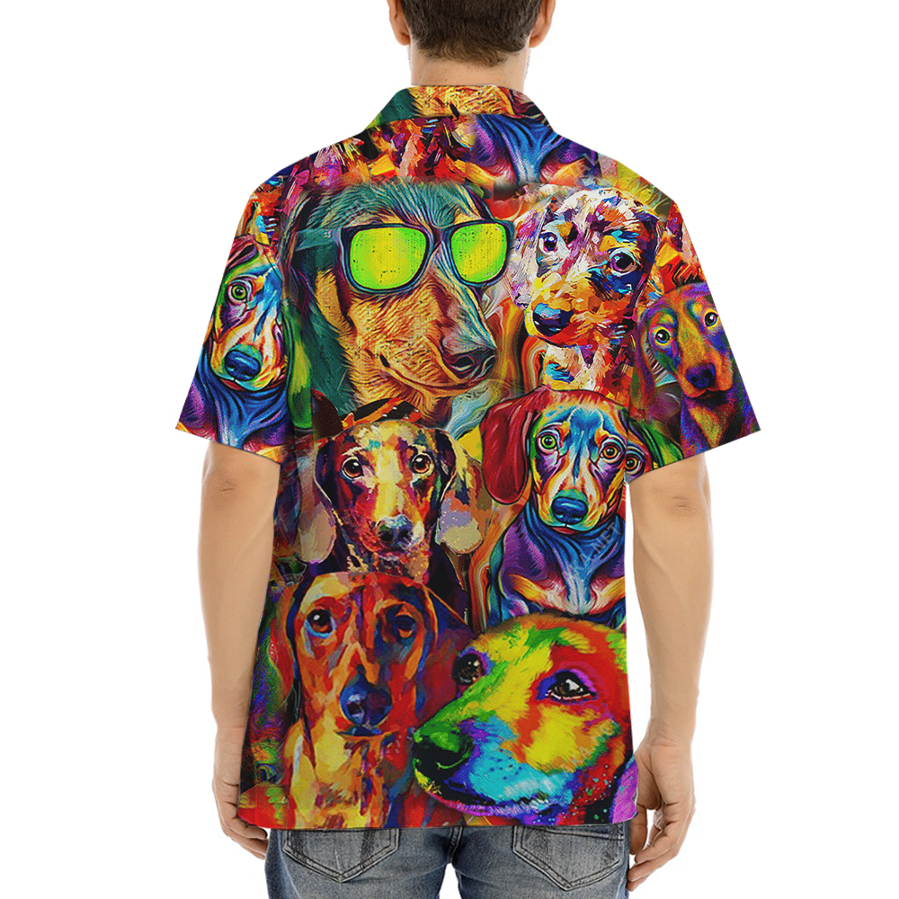 Colorful Dachshund Hawaiian Shirt