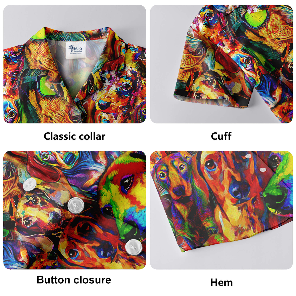 Colorful Dachshund Hawaiian Shirt
