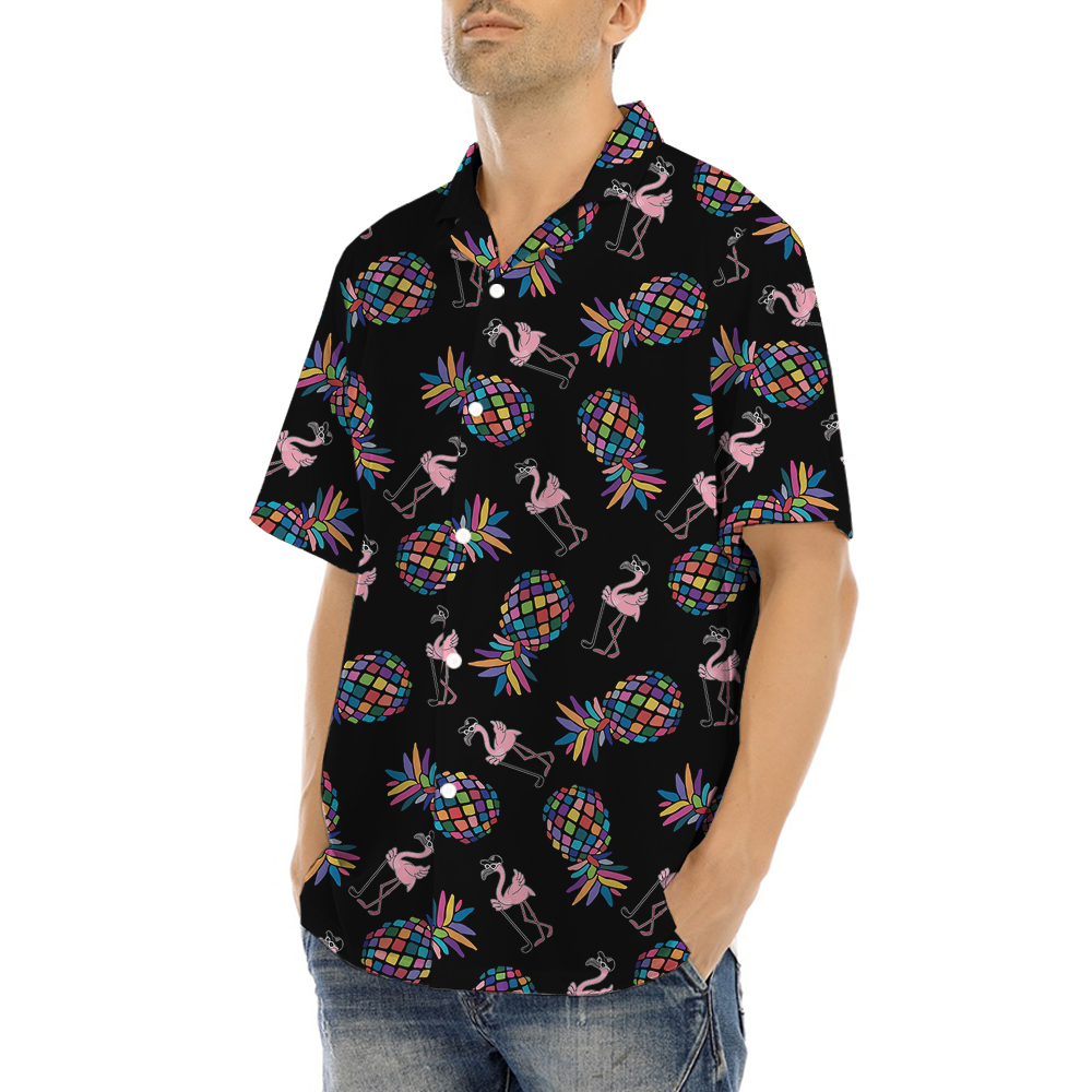 Flamingo Golf Pineapple Hawaiian Shirt