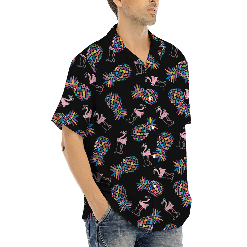Flamingo Golf Pineapple Hawaiian Shirt