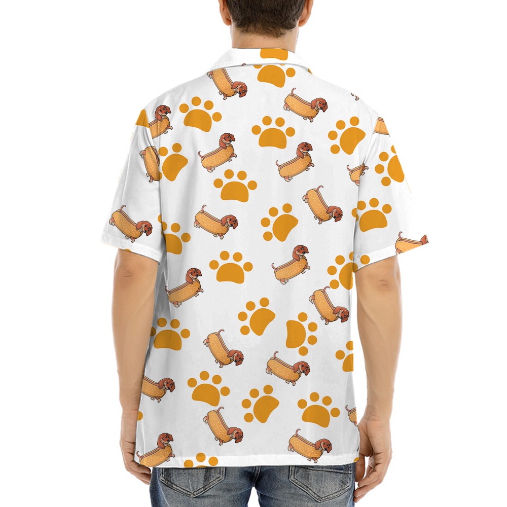 Funny Sausage Dog Button Up Shirt