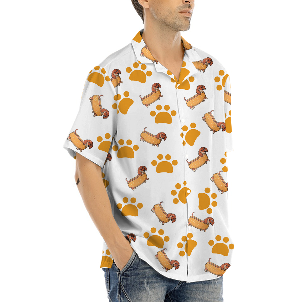 Funny Sausage Dog Button Up Shirt