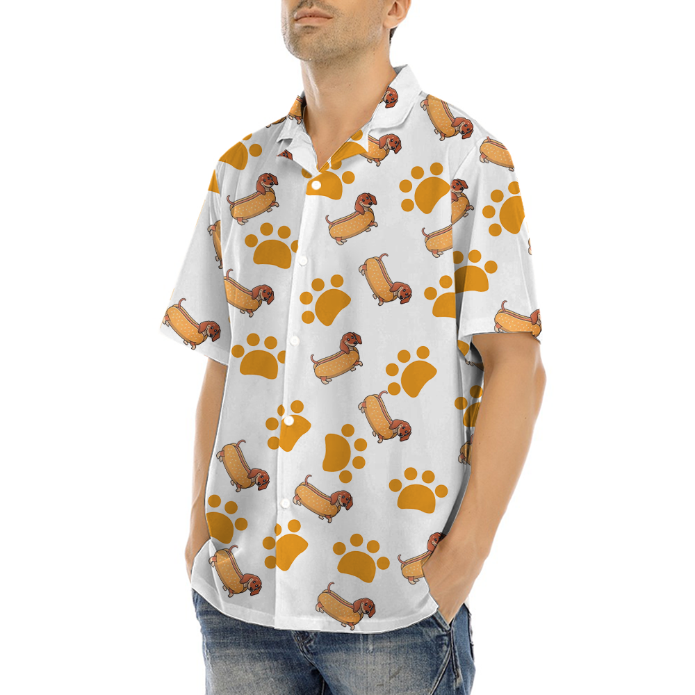 Funny Sausage Dog Button Up Shirt
