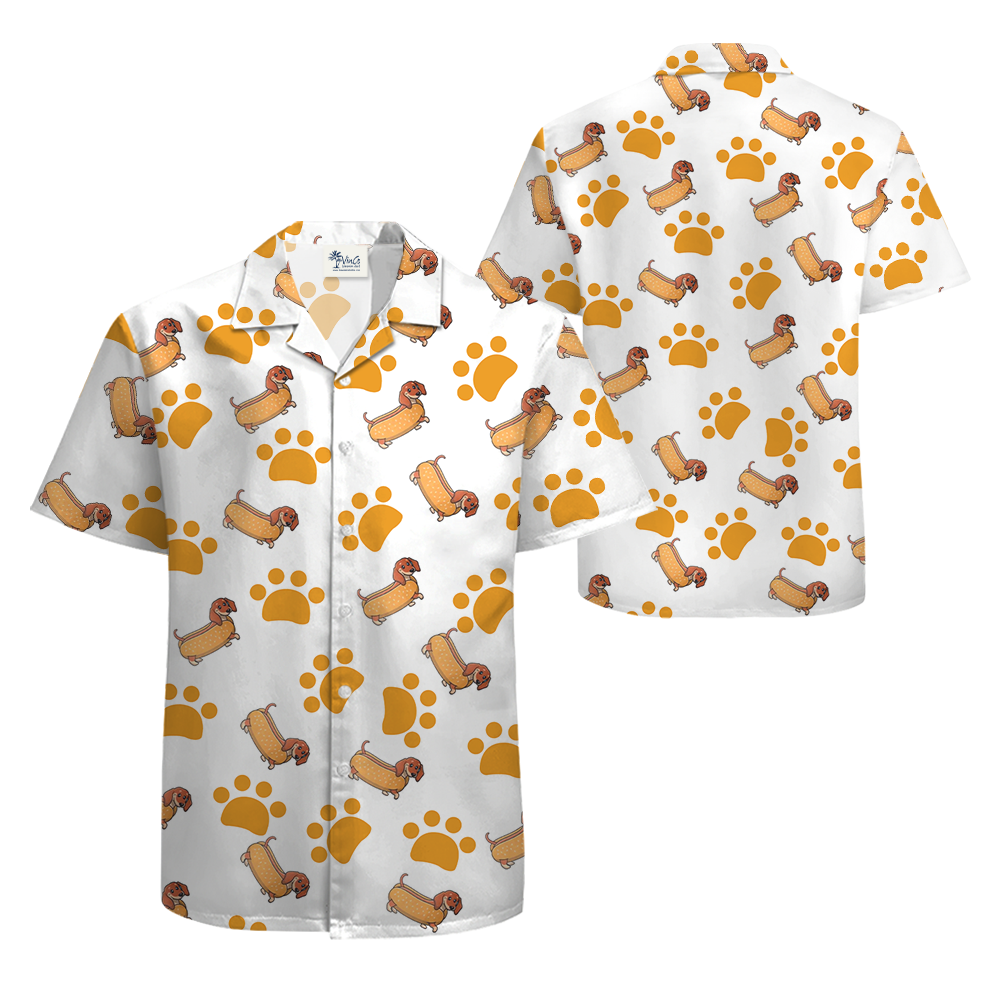 Funny Sausage Dog Button Up Shirt