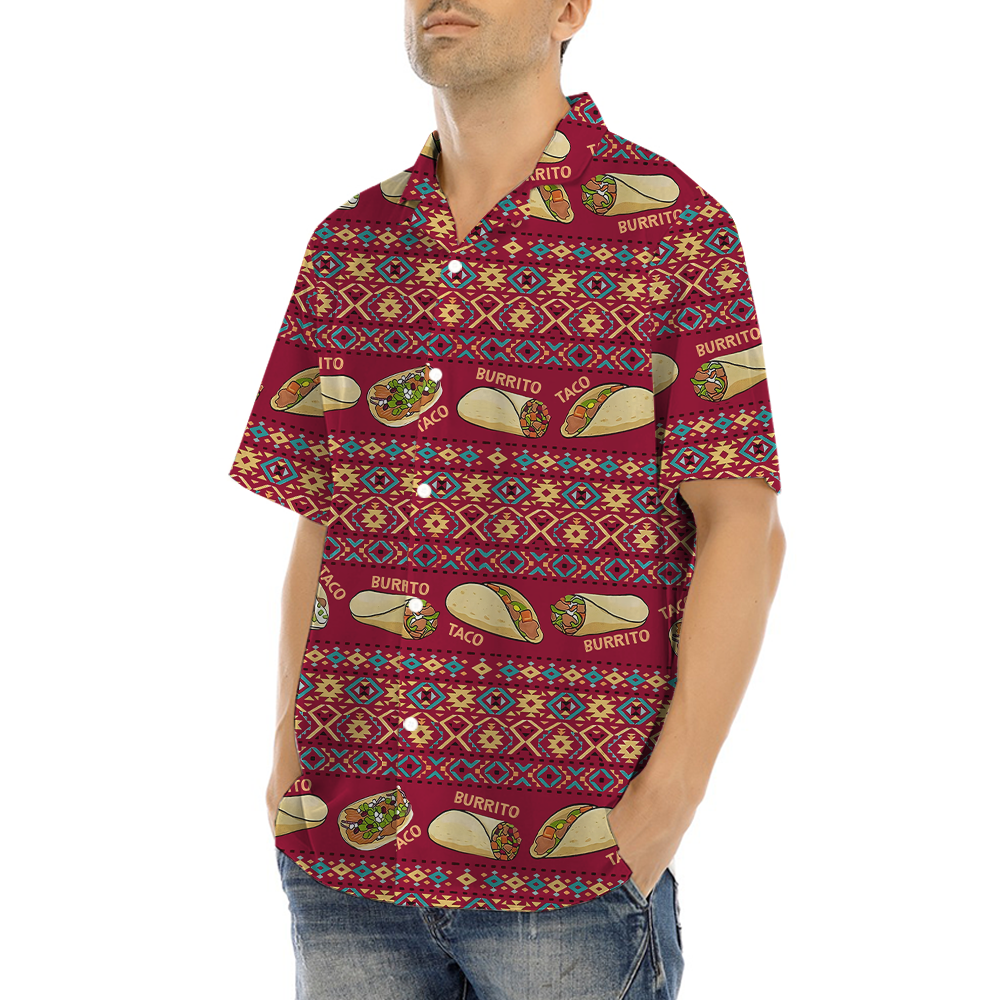 Vintage Taco Red Aloha Shirt