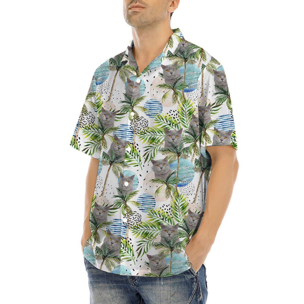 British Shorthair Cat Hawaiian Shirt