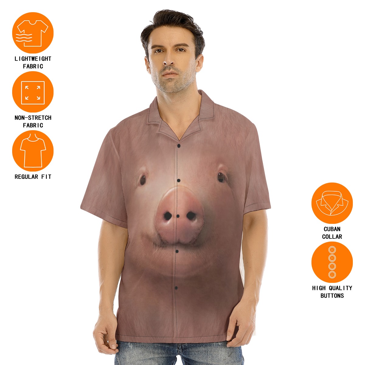 Funny Pig Hawaiian Shirt