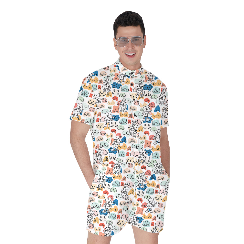 Booty Mickey Steamboat 1928 Hawaiian Romper for Men - variant image 1