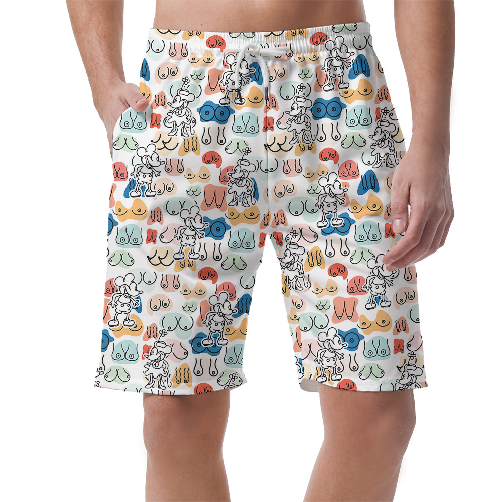 Funny Mickey Steamboat Willie Hula Short for Men - variant image 1