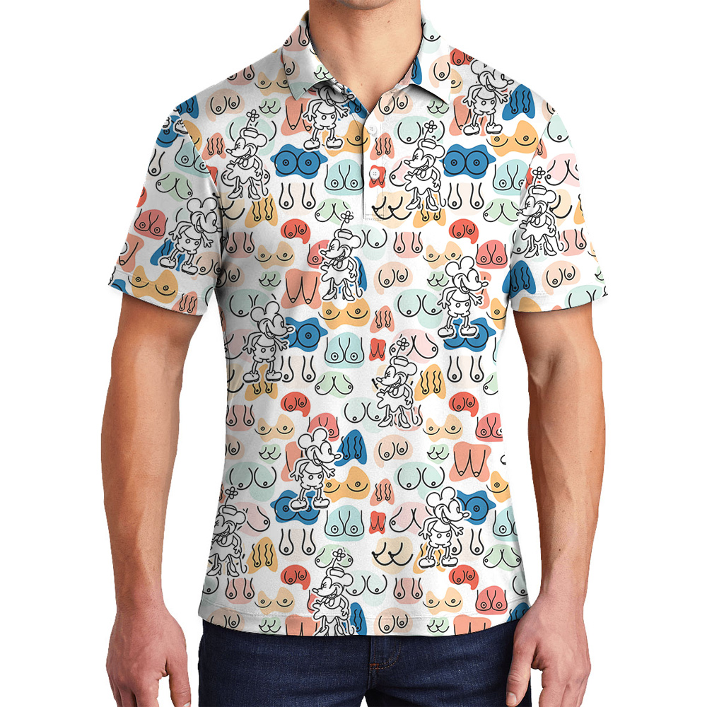 Naughty Mickey Steamboat 1928 Hawaiian Polo Golf Shirt - variant image 1