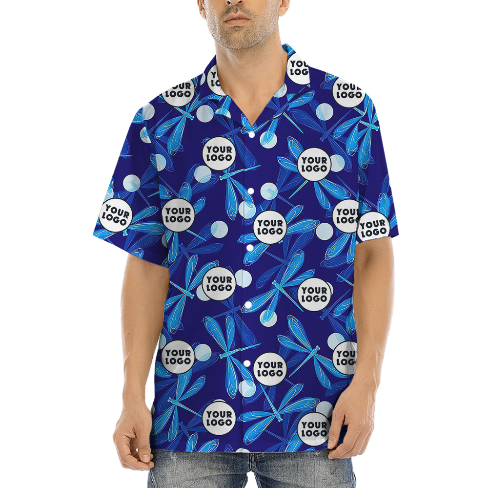 Dragonflies Blue Hawaiian Shirt Custom Faces - variant image 1