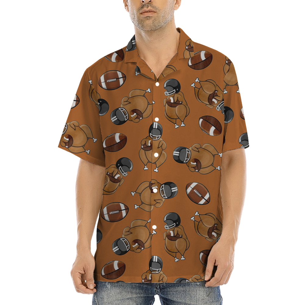 Funny Chicken Football Hawaiian Shirt - variant image 1
