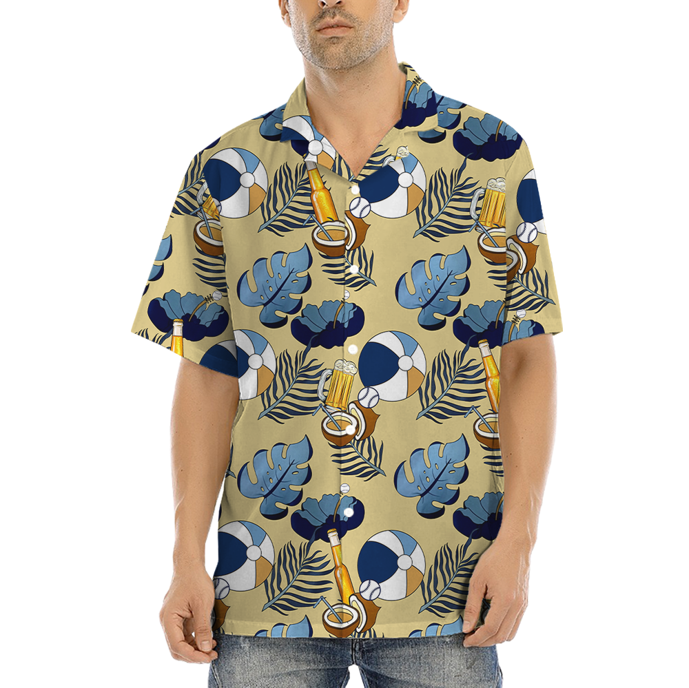 Classic Floral Beer Hawaiian Shirt - variant image 1