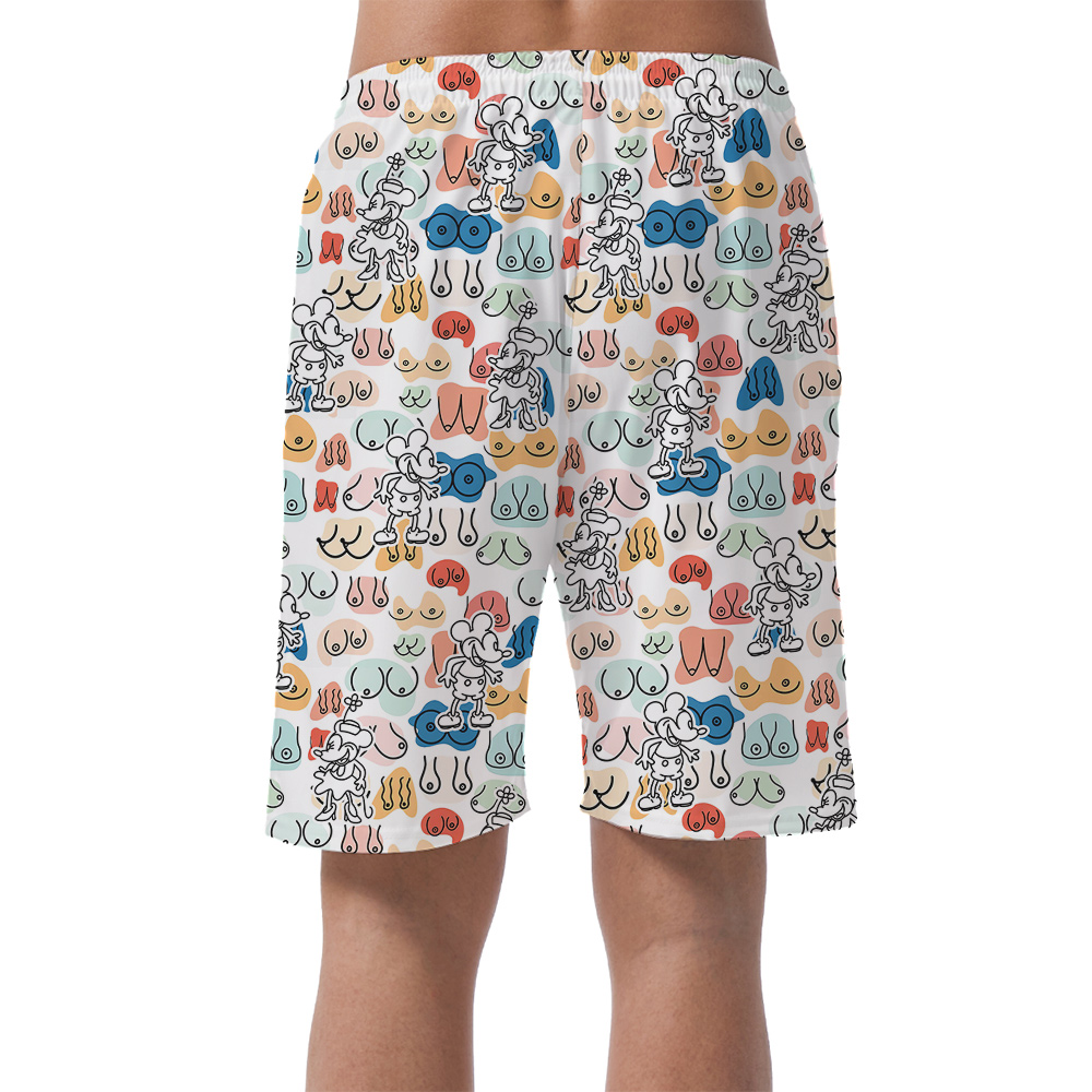 Funny Mickey Steamboat Willie Hula Short for Men