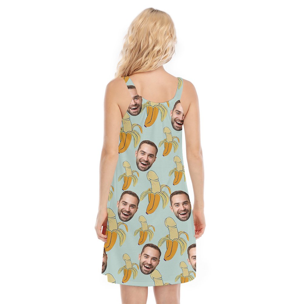 Custom Face Funny Penis Banana Hula Cami Dress
