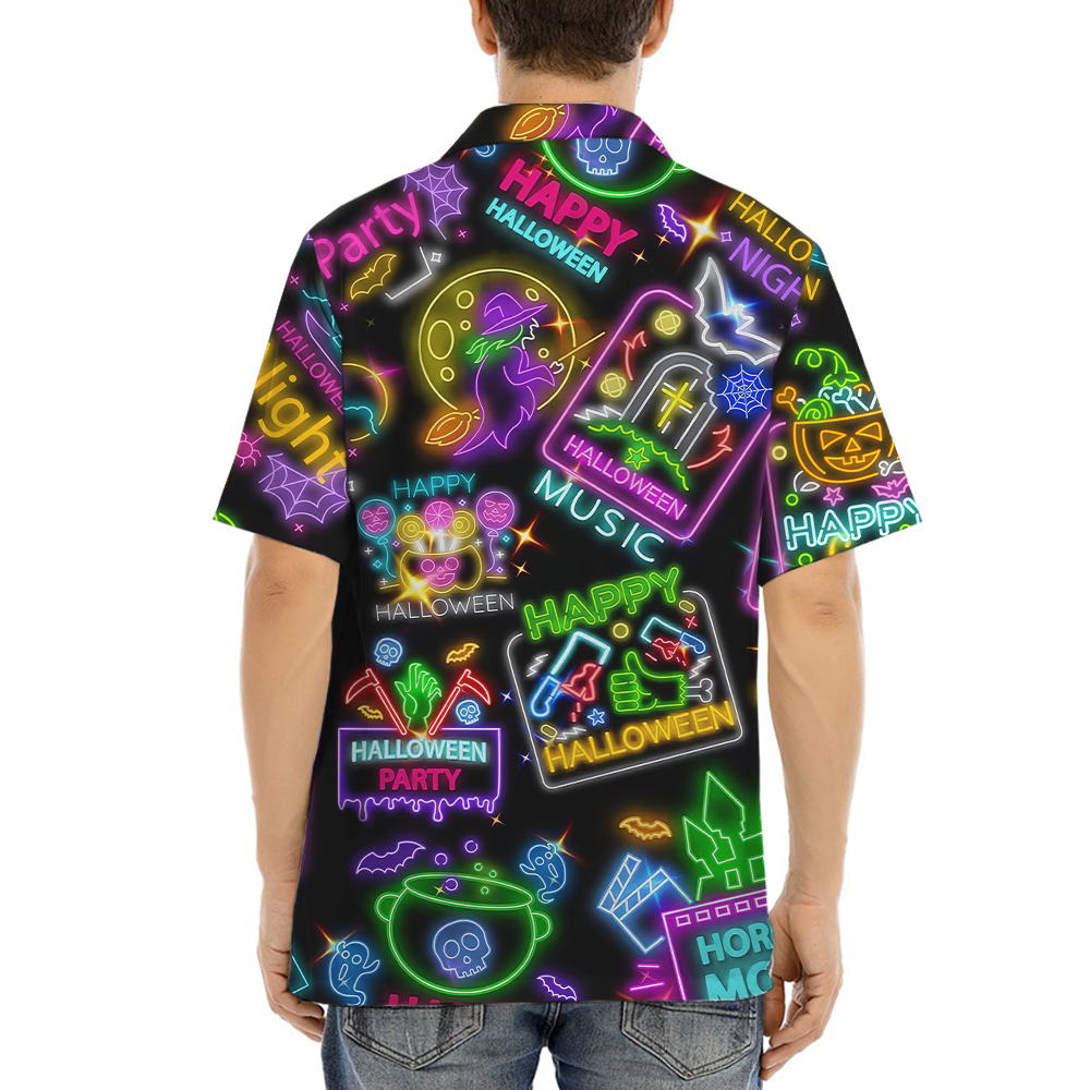 Neon Halloween Night Life Hawaiian Shirt