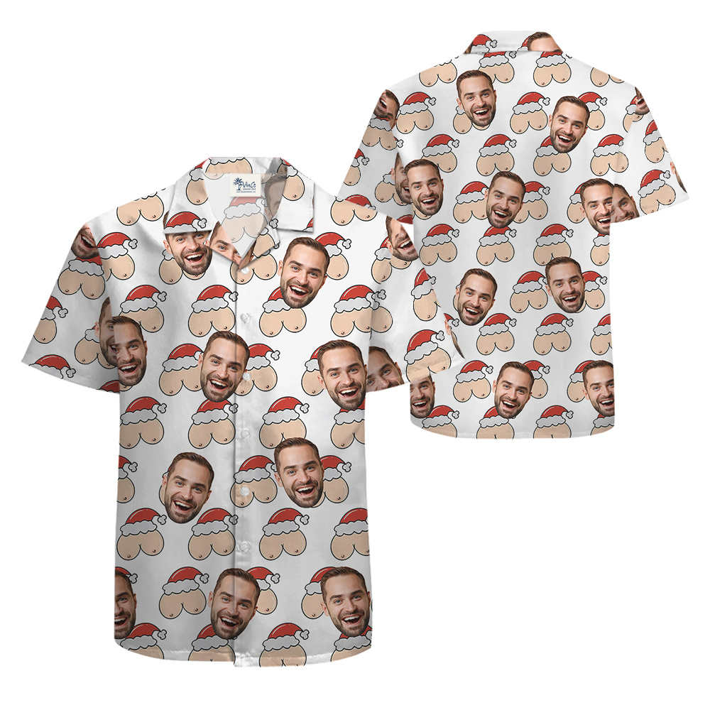 Naughty Custom Men Face Xmas Hawaiian Shirt