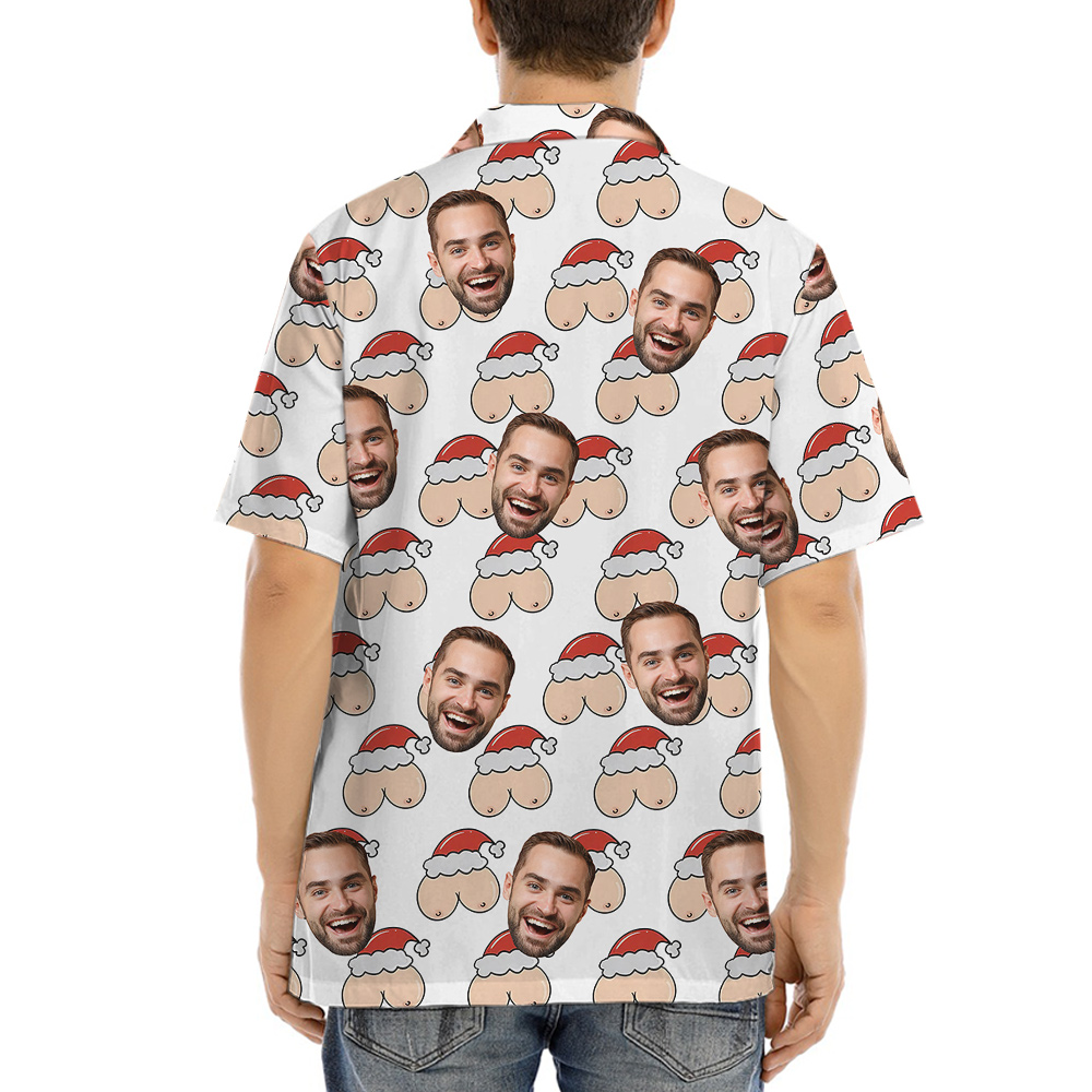 Naughty Custom Men Face Xmas Hawaiian Shirt