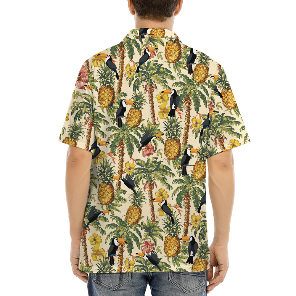 Tropical Pineapple Toucan Hawaiian Shirt