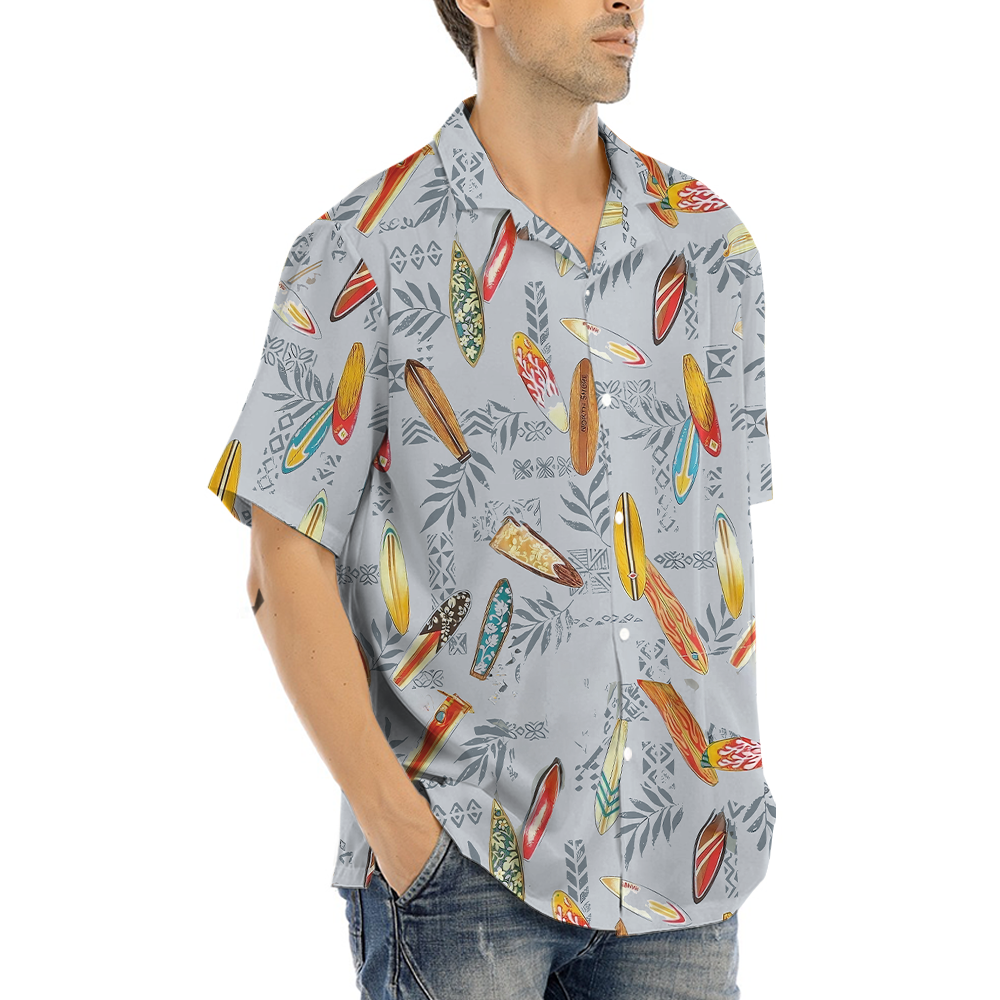 Vintage Surfing Board Aloha Shirt