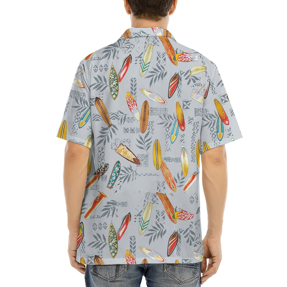 Vintage Surfing Board Aloha Shirt