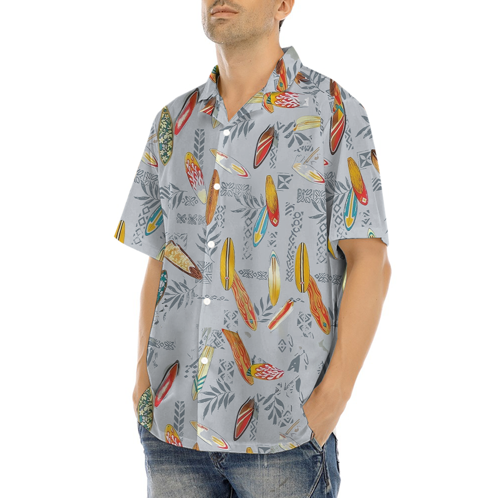 Vintage Surfing Board Aloha Shirt
